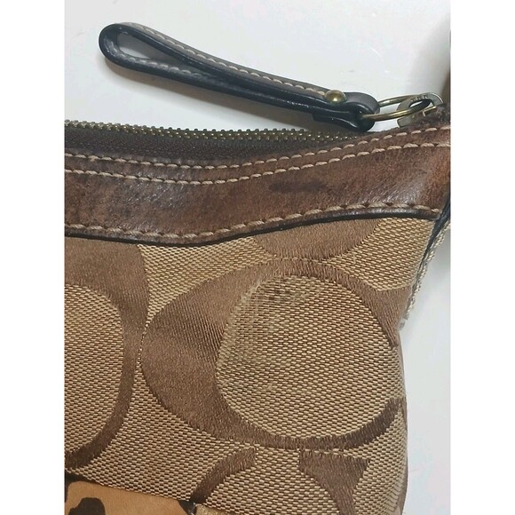 Vtg Coach Patchwork Hobo Bag Brown Leather Suede Animal Print Signature Print - Picture 15 of 16